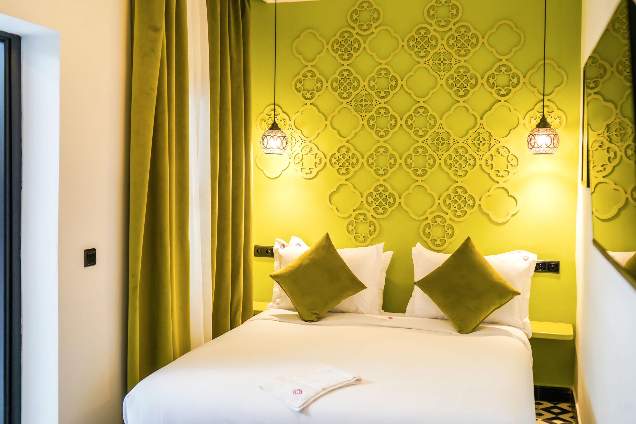 Chambre riad looma vert
